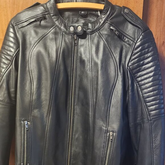 Leather Motorcycle jacket - Picture 2 of 3
